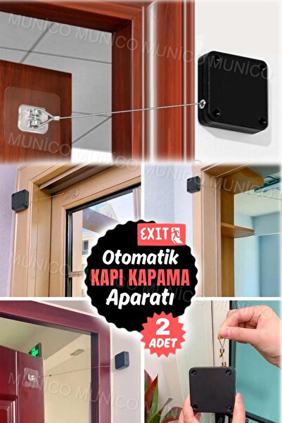 Munico 2 Adet Dükkan Kapısı Otomatik Geri Kapatıcı Aparatman Restorant Otomat...