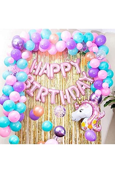 parti hediye sepeti Έννοια για πάρτι γενεθλίων με θέμα το Unicorn και 50 μπαλ...