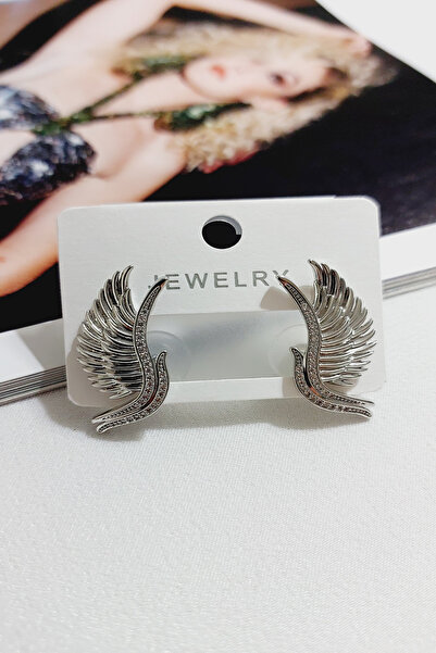 SEVİLLE AKSESUAR ÖZEL SERİ TAŞLI MELEK KANATLI KÜPE