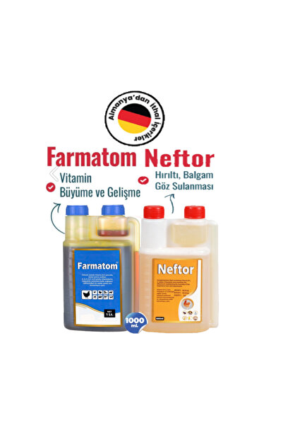 Munich Vet 2li Set Kuşlar Için Farmatom Vitamin Neftor Hırıltı Seti (1L)