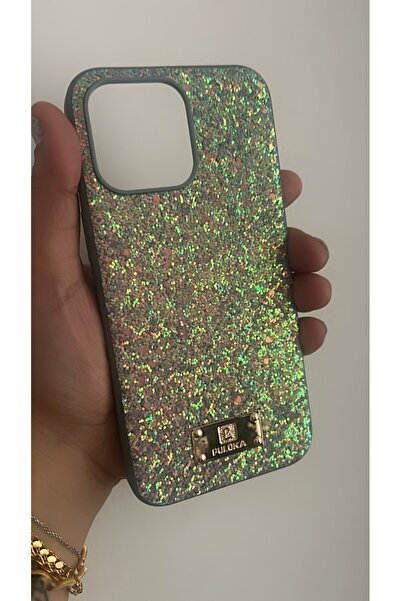 By Semra İPHONE 15 PRO MAX UYUMLU PULOKA TAŞLI SİMLİ İÇİ KADİFE HOLOGRAMLI LÜ...