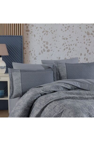 Hobby Silvana Gri - Tek Kişilik Poplin Kapitone Nevresim Takımı