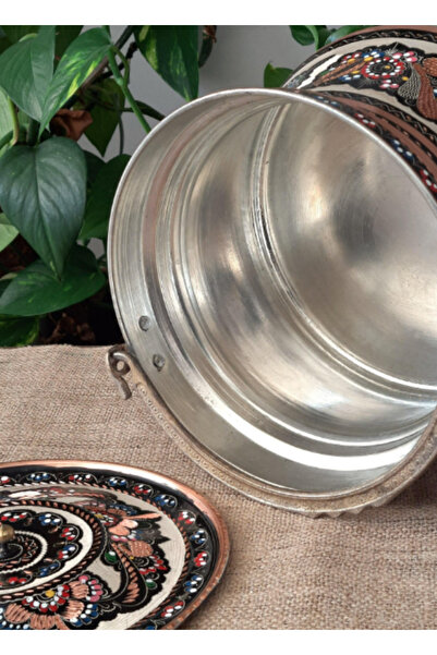 Efsoon Organics Gül Çiçek Yoğurt Kalın Bakır Bakraç 5 LT