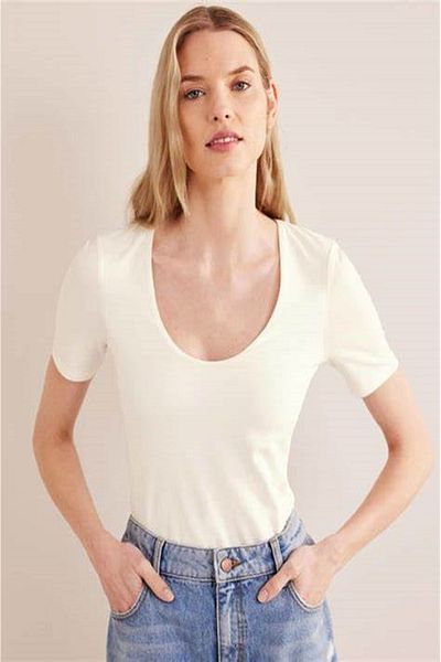 chulfa u neck open neck short sleeve full lycra bodysuit