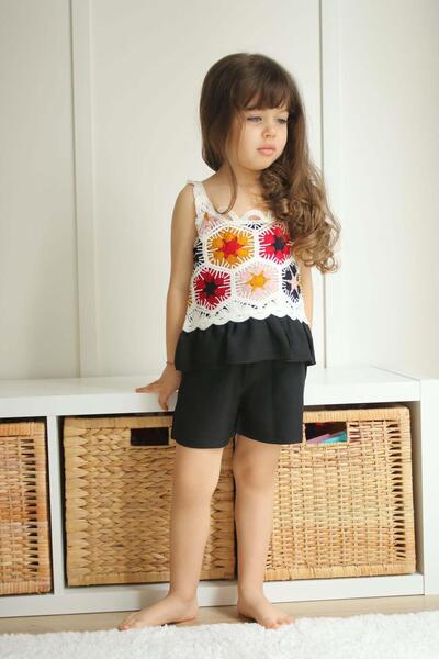 MİNİKO KİDS Čipka Komplet kratkih hlača za devojčice modela Pamuk