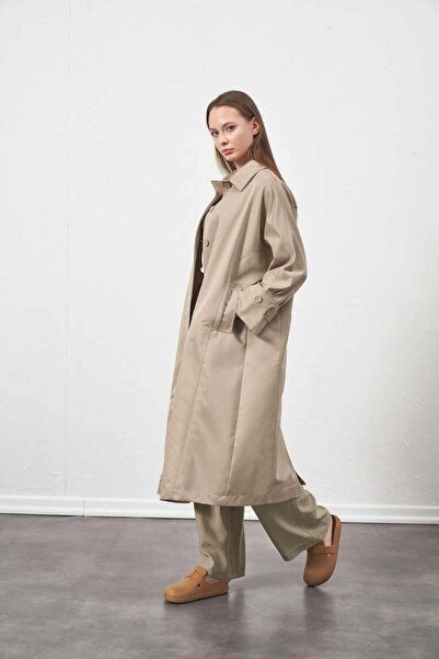 Mevra Oversize Trenchcoat Ceket Çağla