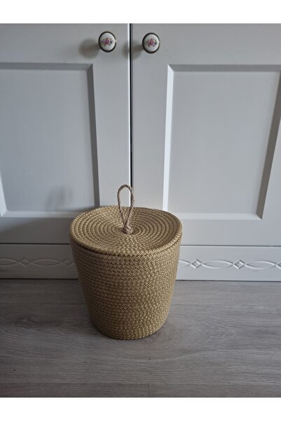 ÖRGÜM Sepet Düzenleyici Çok Amaçlı Kapaklı Organizer Sepet 20x19 cm