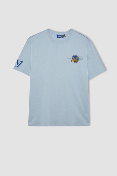 DeFacto Μπλουζάκι NBA Boxy Fit Golden State Warriors - Λαιμόκοψη, κοντό μανίκι Y3000az24smbe771