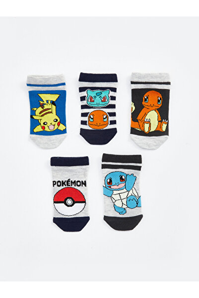LC Waikiki Pokemon Patterned Boy Booties Socks 5-Pack