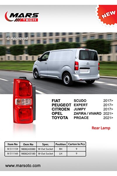 GUMUSONLINE STOP LAMBA SOL FİAT SCUDO PEUGEOT EXPERT CITROEN JUMPY TOYOTA PRO...