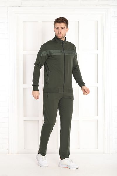 NEED LİFE Men's Casual Embroidered Zippered Tracksuit Set