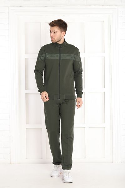 NEED LİFE Men's Casual Embroidered Zippered Tracksuit Set