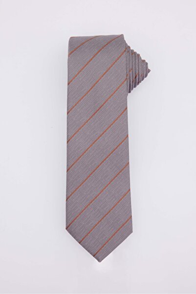Tudors Gray Patterned Classic Tie with Krasiye Handkerchief