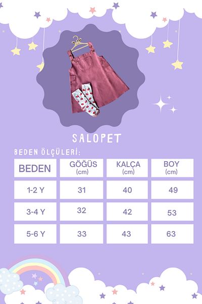 Ceylan Otantik Children's Linen Skirted Bitter Brown Salopet