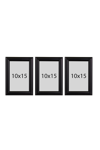 Araste 10x15 Ayaklı 3 Adet Siyah Resim Fotoğraf Çerçevesi