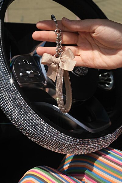 TASARIM ARABAM ATİKE ELİF AKIN Gold Angel - Keychain with Ribbon Option