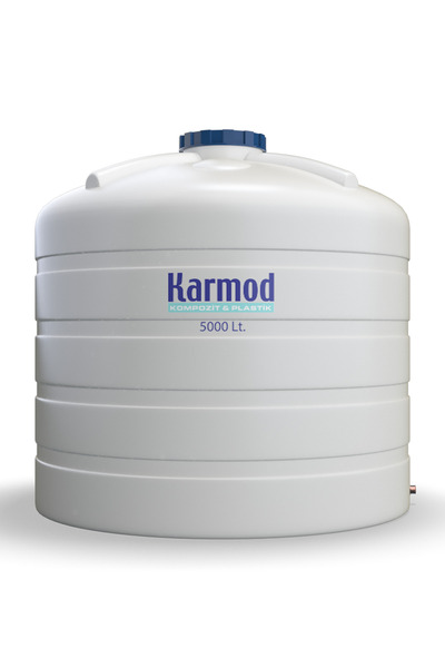 Karmod 5 Ton Polietilen Dikey Su Deposu - Beyaz