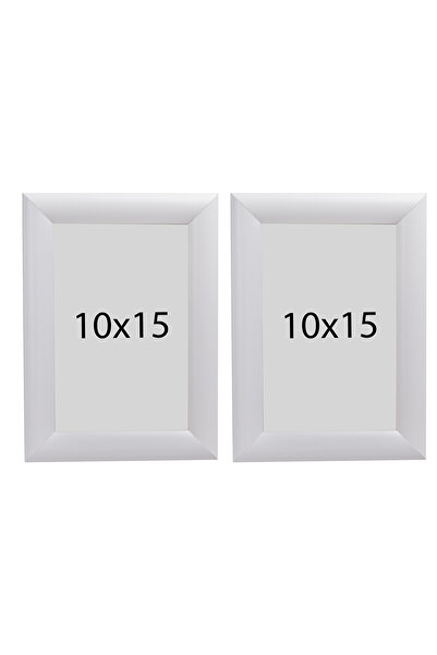 Araste 10x15 Ayaklı 2 Adet Beyaz Resim Fotoğraf Çerçevesi
