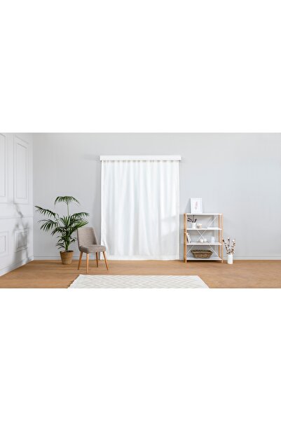 MASSARELLI Blackout Karartma Perde Beyaz 1-2 Seyrek Pile