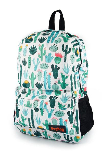 AlpCollection Rucsac unisex cu imprimeu digital cu model cactus pentru utilizare zilnică și școală