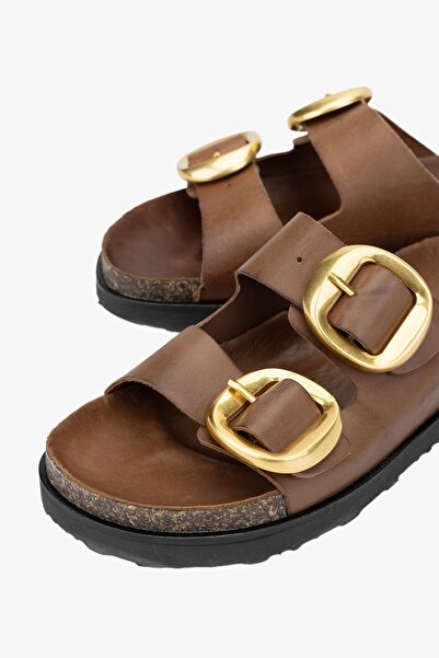 Valmenti Asix Дамски пантофи от естествена кожа Taba