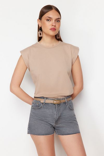 Trendyol Collection TWOSS24SR00167 Model Gray Mini Denim Shorts