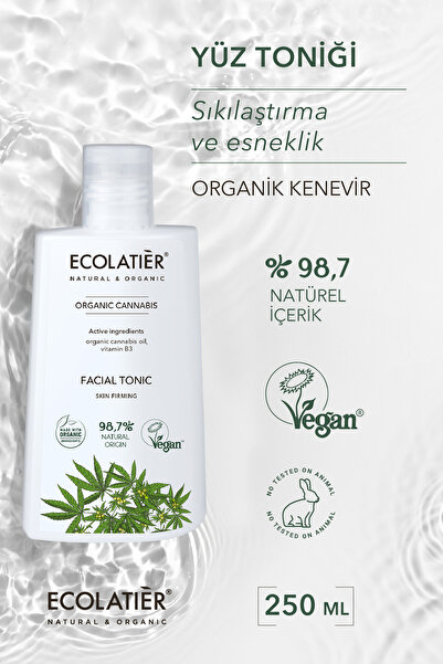 ECOLATIER Yüz Toniği Sıkılaştırıcı Tüm Cilt Tipleri İçin Nemlendirici Tonik O...