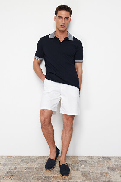 Trendyol Collection Bílé Chino šortky Regular Fit - TMNSS24SR00053