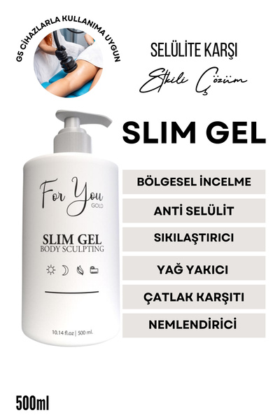 For You Gold Slim Jel Inceltici - Sıkılaştırıcı-yağ Yakıcı–bölgesel Incelme-çatlak Karşıtı Ve Selülit Kremi 500ml