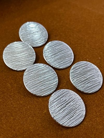 ODDA TASARIM ATÖLYESİ Silver Colored Line Detailed Coat and Jacket Button Set