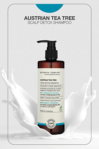 BOTANICA COMFORT Kepek Karşıtı ve Yağlanma Anti Dandruff Çay Ağacı ve Nar Kabuğu Özlü Şampuan 400 ML