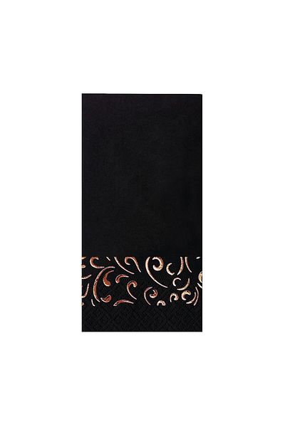 Story Rose Gold 33x33 cm - Pack of 16 Black Marbled Patterned Paper Napkins