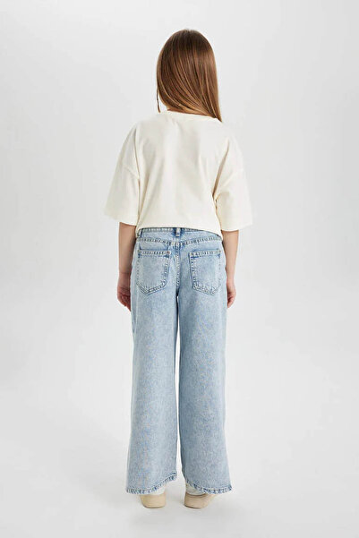 DeFacto Παντελόνι τζιν για κορίτσια ανοιχτό μπλε Z4708A6/NM39