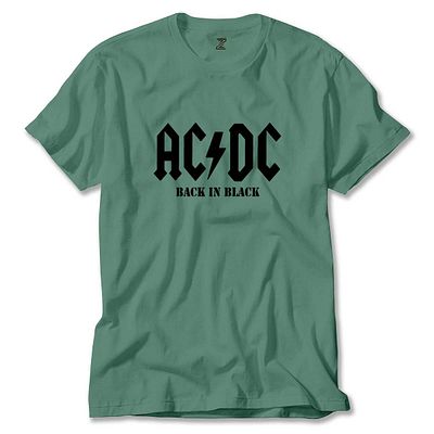 Z zepplin Πράσινο μπλουζάκι Ac Dc Back in Black