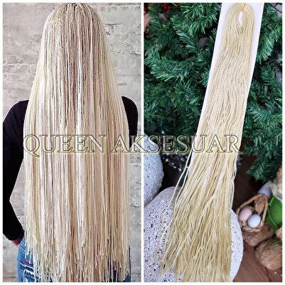 Queen Nelly Afrika Brezilya rasta afro uzun örgü ipi postiş takma saç platin ...