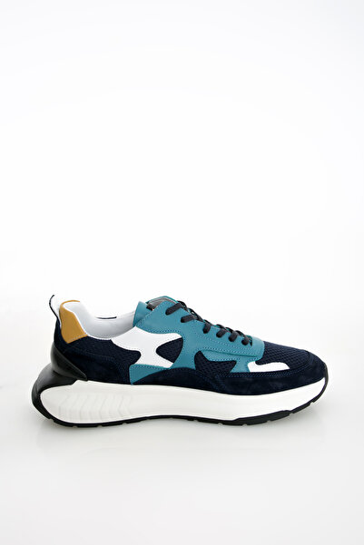 GERARDO AYAKKABI Чоловічі темно-сині кросівки з натуральної шкіри
