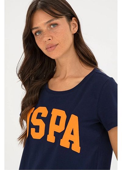 U.S. Polo Assn. Tricou pentru damă US Polo Assn.Blumarin - Decolteu Crew GEAN24 DMLS