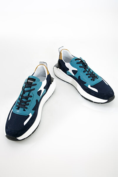 GERARDO AYAKKABI Чоловічі темно-сині кросівки з натуральної шкіри