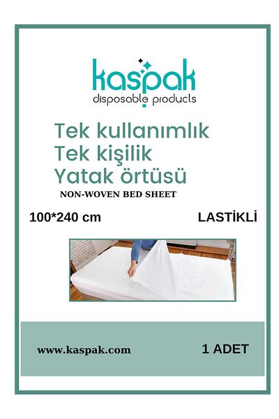 kaspak Disposable bedspread Single with elastic 100*240 cm 1 piece