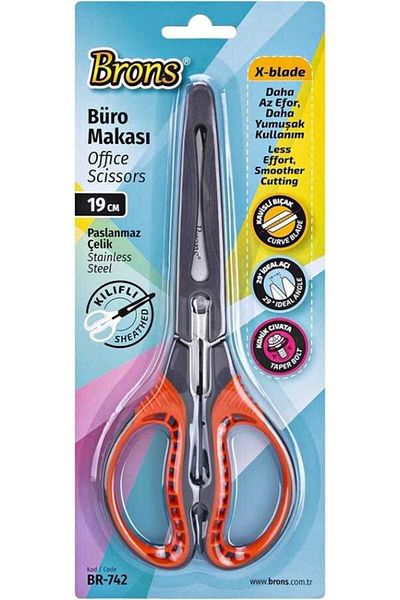 Brons 19 Cm Sheathed Office Scissors - Br-742