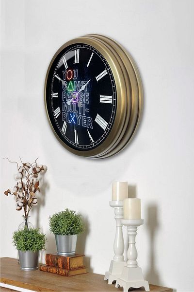 Kasva Concept 40 Cm Tumbled Metal Cool Wall Clock