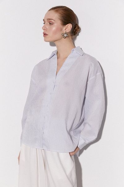 Suzi butik Model 4906 Cămașă oversize cu dungi de damă
