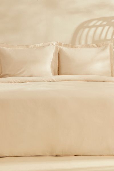 Karaca Home Σετ Παπλωματοθήκη Fierra Beige Διπλό 100% Βαμβάκι