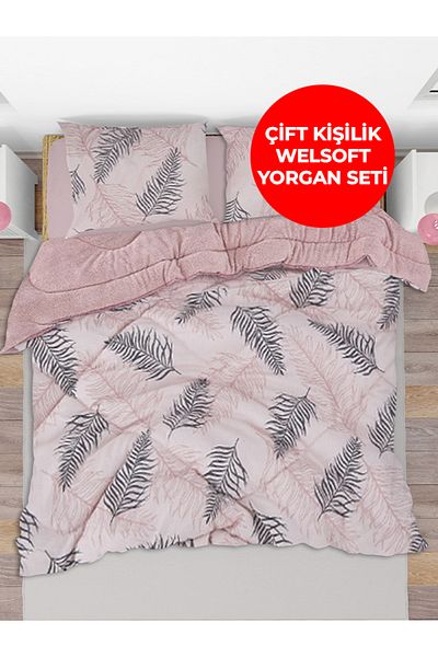 Tuable Palme Welsoft Double Cotton Quilt Set - Silicone, Summer and Winter, 195x215 Cm
