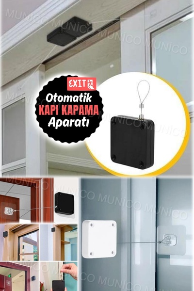 Munico Otomatik Kapı Kapatıcı 1.2M Çelik Tel Hırsızlığa Karşı Kablo Kutusu ile Tüm Kapı Kapatıcılar Dükkan