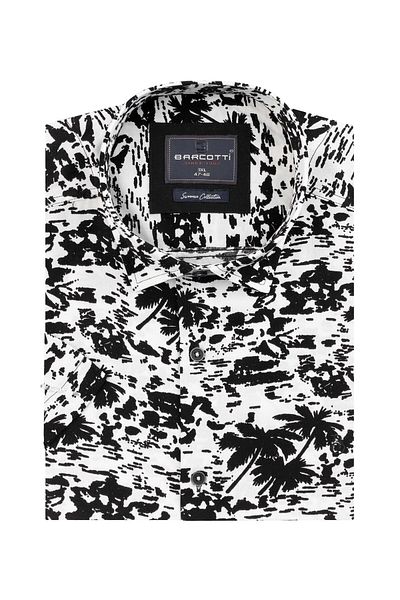 marufshop Ανδρικό πουκάμισο Viscon Plus Size - 118-191 κιλά, κοντό μανίκι, χωρίς τσέπη