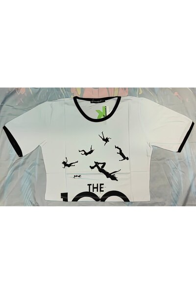 FG KONNİCHİWA Έντυπο γράμμα Γυναικείο Crop κοντομάνικο μπλουζάκι με απαλή υφή 100% βαμβάκι