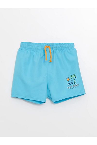 LC Waikiki Chlapecké plavecké šortky LCW s elastickým pasem s potiskem