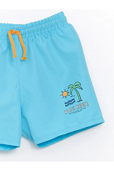 LC Waikiki Chlapecké plavecké šortky LCW s elastickým pasem s potiskem