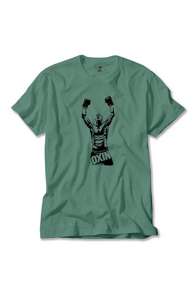 Z zepplin Πράσινο μπλουζάκι Boxing Fighter Silhouette